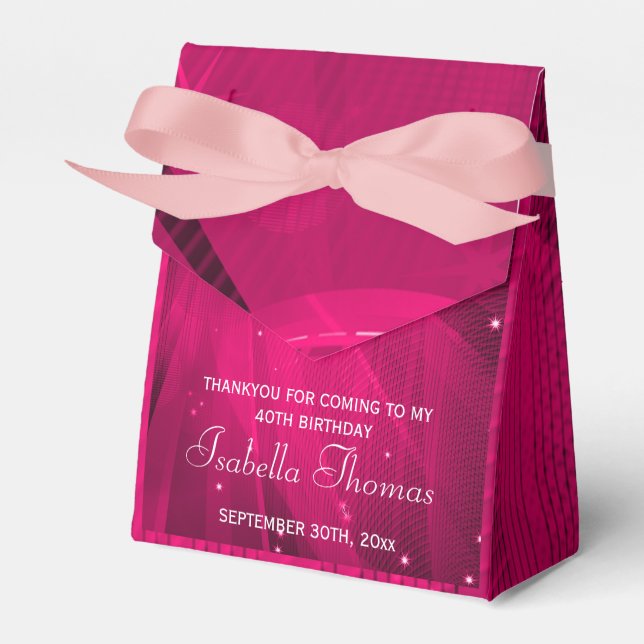 Rosa diskoboll och gnistrande klackar presentbox presentaskar (Framsidan Sidan)