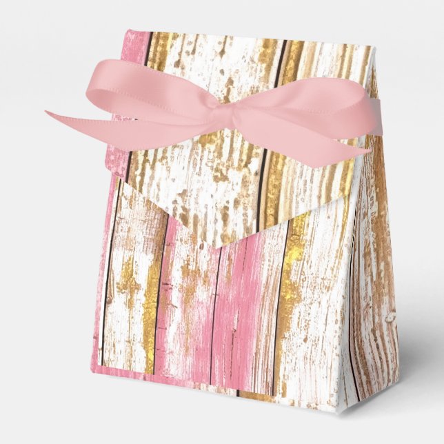 Rosa Disted Wood Favoritbox Presentaskar (Framsidan Sidan)