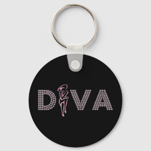 Rosa Diva Nyckelring