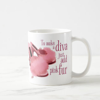 Rosa divapälstofflor kaffemugg