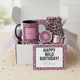 Rosa djurtryck personlig mugg