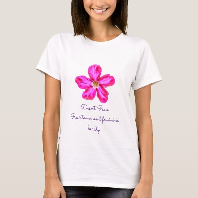 Rosa do deserto vermelha t shirt (Framsida)