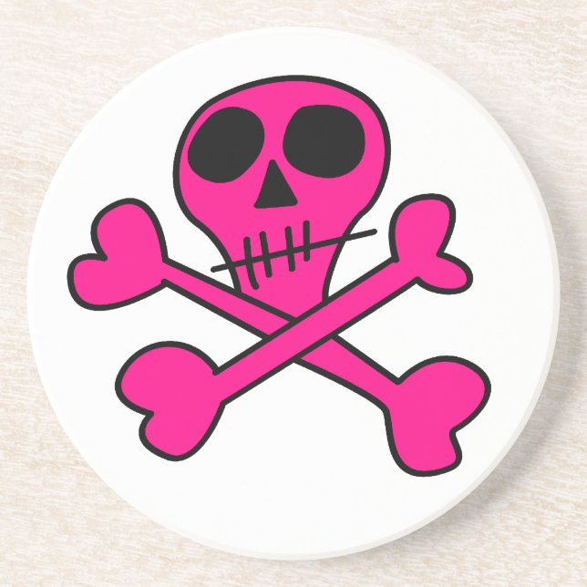 rosa dödskalle underlägg sandsten (Framsidan)