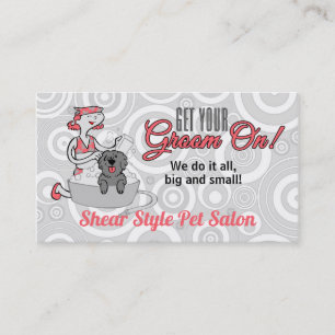 Rosa Doggie Spa Groom on Pet Grooming Tidsbeställning Kort