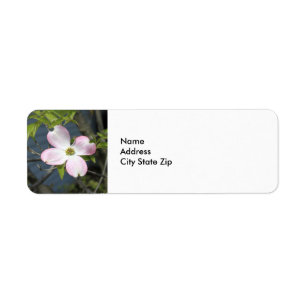 Rosa Dogwood 1483 Returadress Etikett