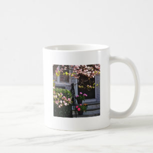 Rosa Dogwood and Pots of Geraniums Kaffemugg