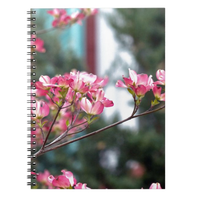 Rosa Dogwood Anteckningsbok (Framsidan)