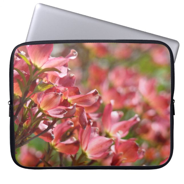 Rosa Dogwood Blommor Blommig Laptopfodral väskor (Framsidan)