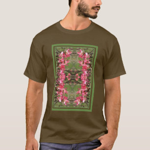 Rosa Dogwood Flower Blommars Painting Abstrakt T Shirt