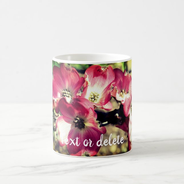 Rosa Dogwood Flowers Personlig Kaffemugg (Center)