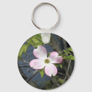 Rosa Dogwood Nyckelring