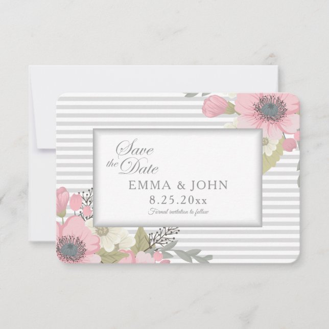 Rosa Dogwood Spara datum meddelande Inbjudningar (Framsida)