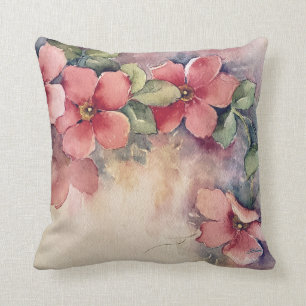 Rosa Dogwood Watercolor Kudde