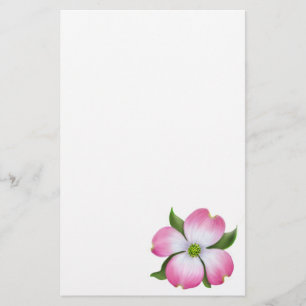 Rosa Dogwoodblommabrevpapper Brevpapper