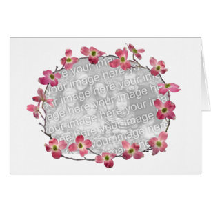 Rosa Dogwoodblommor Hälsningskort