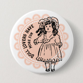 Rosa Doily Antique Doll Älskare har mer Roligt Knapp