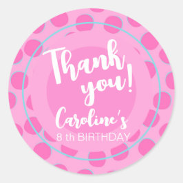 Rosa Doll, Flickans födelsedag Runt Klistermärke