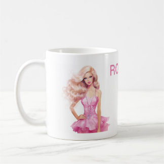 Rosa Doll Girl Birthday Kaffemugg