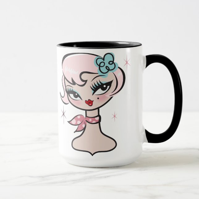 Rosa Dolly Chic Mugg av Fluff (Höger)