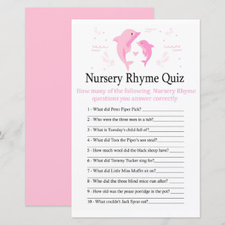 Rosa Dolphin Nursery Rhyme Quiz babyduschspel