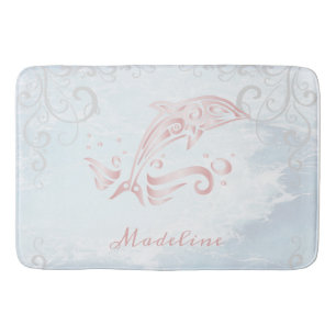 Rosa Dolphin Personlig Bath Mat Badrumsmatta