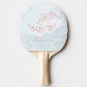 Rosa Dolphin Personlig Ping Pong Paddle Pingisracket