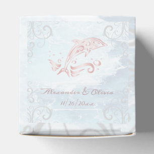 Rosa Dolphin Wedor Favor Box Presentaskar
