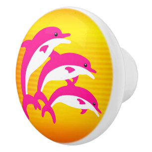 Rosa Dolphins Dancing in Tropical Sol Knopp