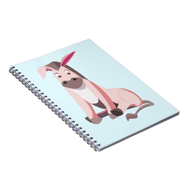 Rosa Donkey-anteckningsbok - Ditt Färg - Text Anteckningsbok (Högra Sidan)