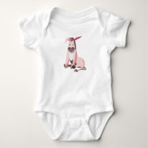 Rosa Donkey Funny Baby Bodykostym
