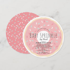 Rosa Donut Baby Sprinkle Shower by Mail Circle Inbjudningar