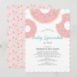 Rosa Donut Baby Sprinkle Shower by Mail Inbjudningar