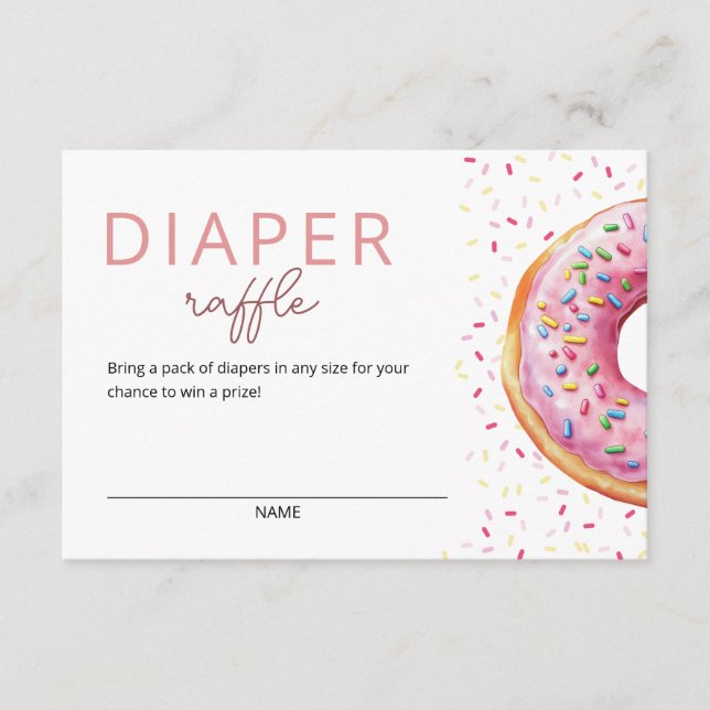 Rosa Donut-blöja Lotteri Tilläggskort (Framsida)