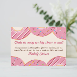 Rosa Donut Delight  Tack Kort