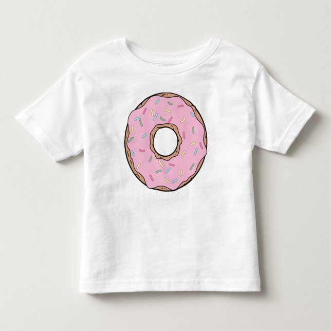 Rosa Donut, Doughnut, Frosting, Icing, Sprinkles T Shirt (Framsida)