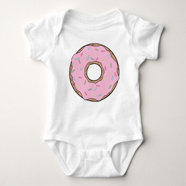 Rosa Donut, Doughnut, Frosting, Icing, Sprinkles T Shirt (Framsida)
