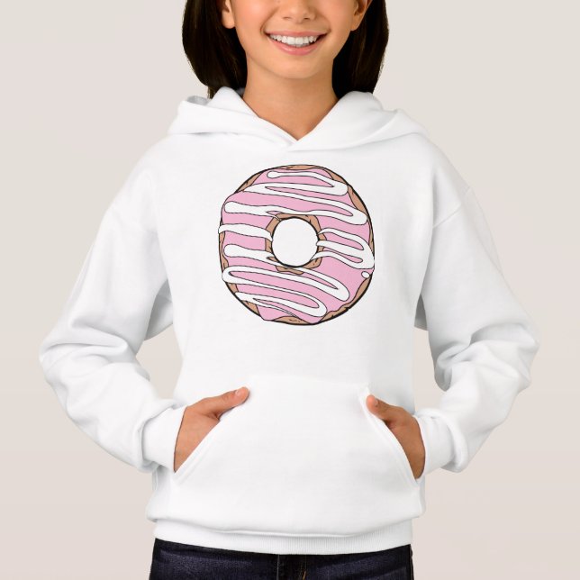 Rosa Donut, Doughnut, Glaze, Icing, Frosting T Shirt (Framsida)