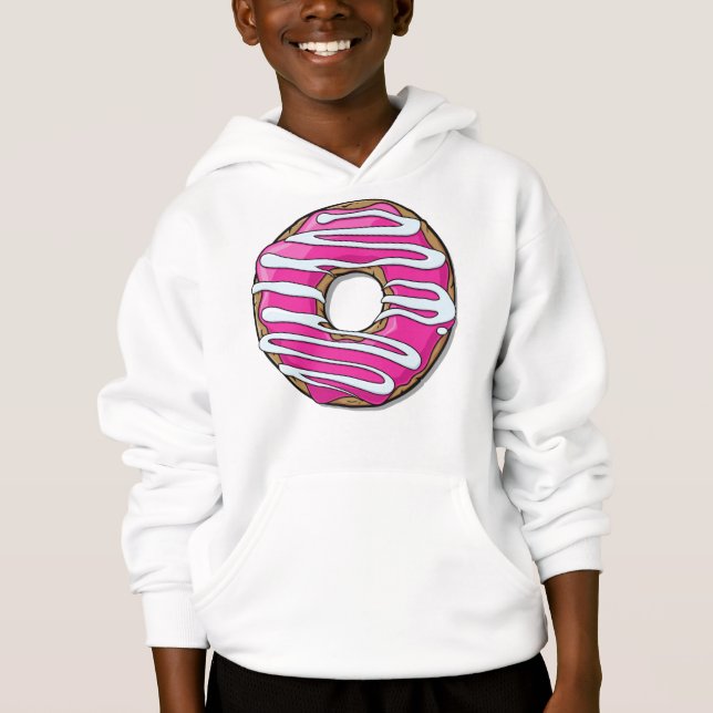 Rosa Donut, Doughnut, Icing, Frosting, Glaze T Shirt (Framsida)