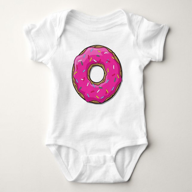 Rosa Donut, Doughnut, Icing, Sprinkles, Frosting T Shirt (Framsida)