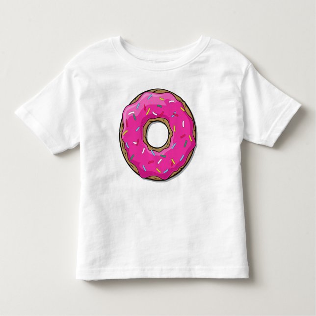 Rosa Donut, Doughnut, Icing, Sprinkles, Frosting T Shirt (Framsida)