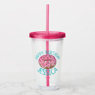 Rosa Donut Doughnut Sprinkles Frosting Foodie Take Away Mugg
