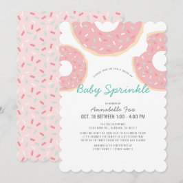 Rosa Donut Drive by Baby Sprinkle Shower Inbjudningar