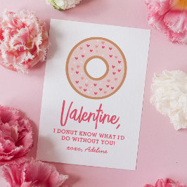 Rosa Donut Kids Valentines day Anteckningskort