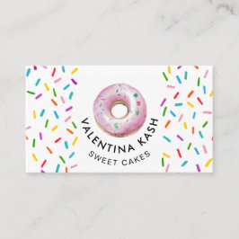 Rosa Donut Logotyp Visitkort
