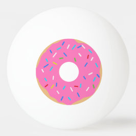 Rosa Donut med sprinkler Pingisboll