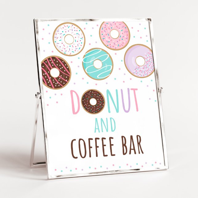 Rosa Donut och Pub-kaffets födelsedagsskylt Poster (Skapare uppladdad)