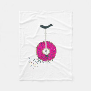 Rosa Donut Wheel Unicle med färgstarka sprinkler Fleecefilt
