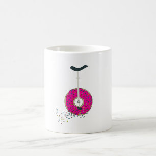 Rosa Donut Wheel Unicle med färgstarka sprinkler Kaffemugg