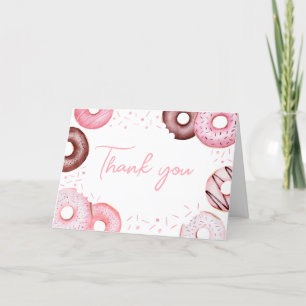 Rosa Donuts and Diaper Baby Shower Tack Kort