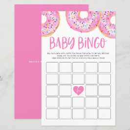 Rosa Donuts Baby Shower Bingo Game Card